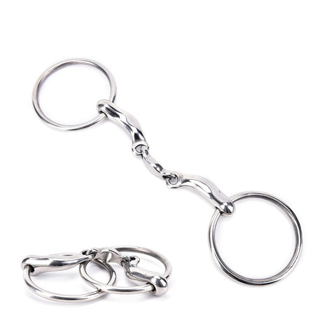 12.5cm Durable Stainless Steel Horse Snaffle Bit Loose Ring Bit Horse Equipment