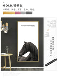 Nordic Minimalist Black n White Horses With Quote Canvas