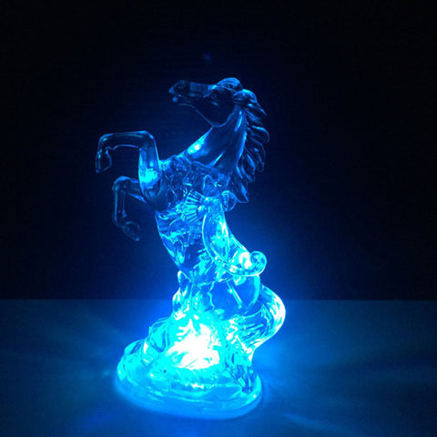 Acrylic Horse Night Light 7 Colors Changing LED