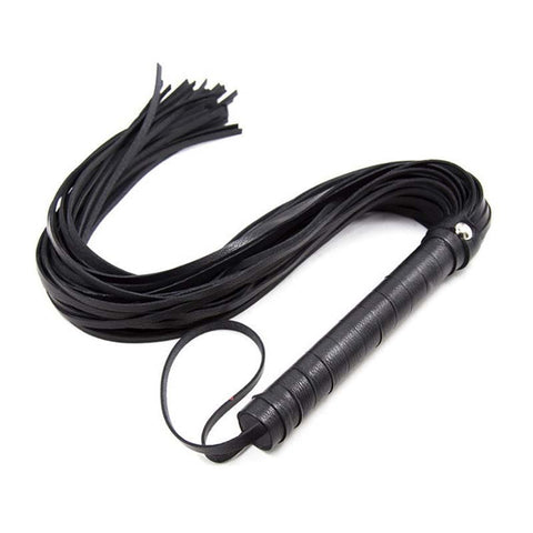 High Quality Pu Leather Pimp Whip Racing Riding Crop Party Flogger Hand Cuffs Queen Black Horse Riding Whip
