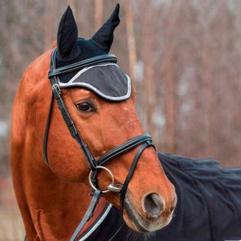 Horse riding breathable mesh horse earmuffs luminous equestrian competition
